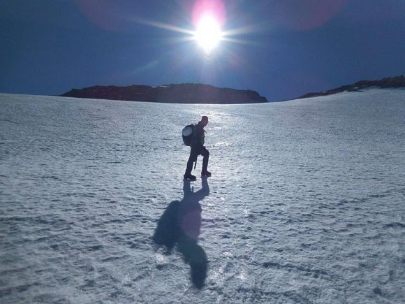 Cima Viola -  quando il ghiacciaio, ripido, presenta ancora una buona copertura nevosa