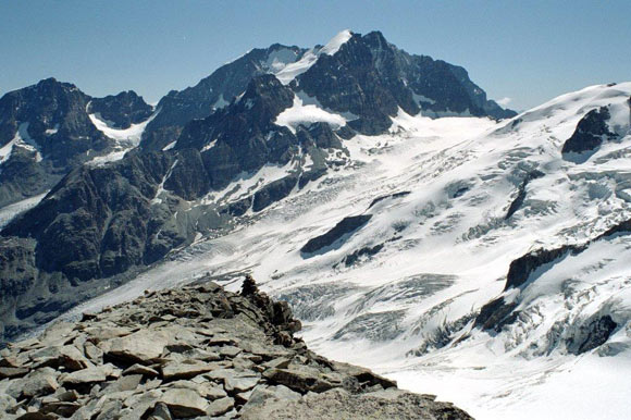 Il Chaputschin - Il Bernina e il Roseg dalla vetta del Chaptschin