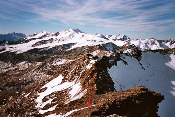 Punta dello Scudo - L'ultimo tratto di cresta che conduce in vetta alla Punta dello Scudo