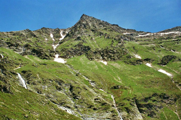 Puntone dei Fracin - Rheinquellhorn - Il Puntone dei Fracin da poco sopra l'Alpe di Giumello