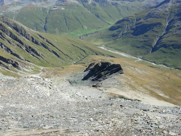 Tscheischhorn - Il versante di salita dalla cima S