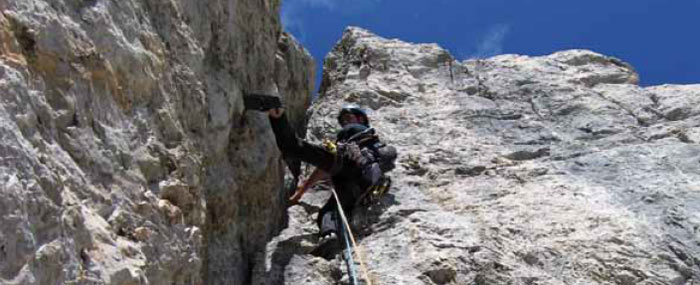 Dolomiti di Brenta Val d'Ambiz via di roccia