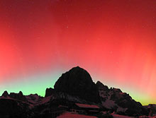 Aurora boreale Dolomiti