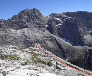 Via Normale Croda Fiscalina Est - Oberbachernspitze Oe.