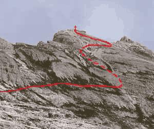 Via Normale Croda Fiscalina di mezzo - Oberbachernspitze M