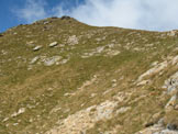 Via Normale Pizzo delle Orobie - Il pendio erboso sotto la cresta