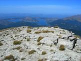 Via Normale Monte Corvo - Vetta Occidentale - Dalla Vetta Occidentale del Monte Corvo, il Lago di Campotosto