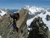 Via Normale Aiguille dEntreves - Arrampicata in cresta sullAiguille dEntreves