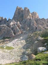 Via Normale Piccolo Cir (Piz da Cir V) - Vista dal basso