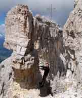 Via Normale Birkenkofel - Croda dei Baranci - Il primo passaggio attrezzato