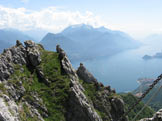 Via Normale Monte Grona - Ferrata del Centenario CAO - Prima Torre e panoramica sul Lago di Como