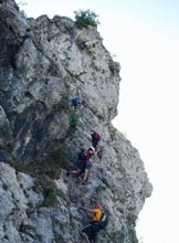 Via Normale Monte Due Mani - Ferrata Simone Contessi - Tratto di arrampicata