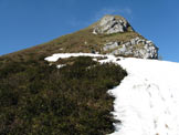 Via Normale Pizzo del Vescovo - L'affioramento roccioso