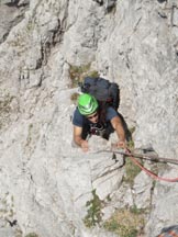 Via Normale Spallone Centrale - Via Zucchi - Uscita  in sosta dal 2 tiro