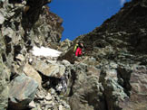 Via Normale Piz Platta - Nel couloir S del Piz Platta