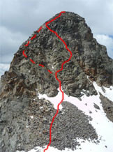 Via Normale Monte Gavia - Tracciati della salita