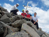 Via Normale Monte Gavia - Sulla stretta vetta