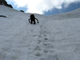 Via Normale Cima di Salimmo - Discesa dalla pala ghiacciata