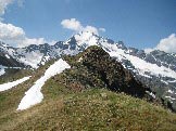 Via Normale Pizzo Borron - La vetta con la grandiosa Cima Piazzi sullo sfondo