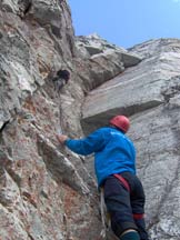 Via Normale Aiguille du Dome - Salita lungo il diedro