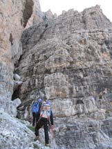 Via Normale Cima Brenta - normale sud - La rampa di salita