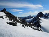 Via Normale Scalettahorn - A sinistra la vetta, a destra il Piz Grialetsch