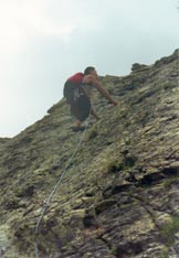 Via Normale Monte Ponteranica W - Sulla via Fior di Montagna