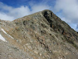 Via Normale Pizzo di Dosd - A sinistra il Colle del Pizzo, dalla rampa trasversale