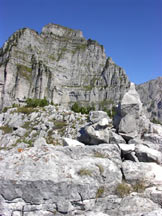 Via Normale Spirlonga - Dalla vetta verso il monte Coro