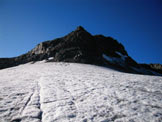 Via Normale Chealphorn - Sul Chealp Gletscher, al centro la vetta