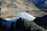 Via Normale Chealphorn - Il Chealp Gletscher, dalla vetta