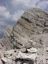 Via Normale Cima Livia - Dalla cima verso il S.sebastiano