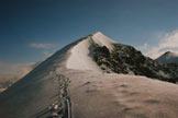 Via Normale Monte Pasquale - Sulla cresta nevosa che precede la vetta