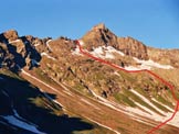 Via Normale Pizzo Sevino - Litinerario sul versante NE del P. Quadro, dalla Valle della Sancia