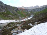 Via Normale Pizzo Paglia - Lungo la Valle del Dosso e il ripido pendio