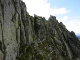 Via Normale Pizzo Campanile - Lintaglio sulla cresta SSE, lato W