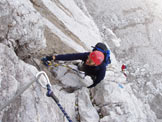 Via Normale Monte Coglians - Weg Der 26er - La prima parte verticale della ferrata