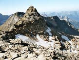 Via Normale Pizzo del Ramulazz - Cima N - Panorama di vetta verso il Piz di Strega e la Cima S