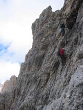 Via Normale Cima Fanis Sud - Ferrata Tomaselli - Parte finale della ferrata