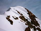 Via Normale Pizzo di Gino - La cresta finale in veste invernale