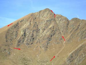 Via Normale Pizzo di Gino - canalone S