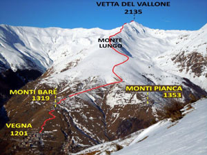 Via Normale Vetta del Vallone