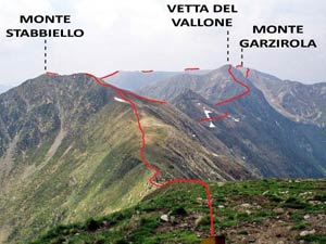 Via Normale Monte Garzirola - Mottone della Tappa