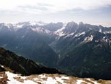 Via Normale Pizzo Galleggione - Panorama di vetta sul Gruppo Masino-Bregaglia