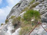 Via Normale Monte Sumbra - La via ferrata del Sumbra, sale il ripidissimo canalino Sud