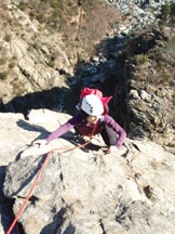 Via Normale Monte Rama - La placca del quarto tiro