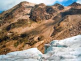 Via Normale Pizzo di Dosd - da SW - In discesa sul ghiacciaio, a sinistra il Pizzo di Dosd