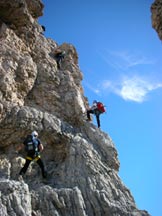 Via Normale Tofana di Mezzo - Ferrata Olivieri - Aglio - Passaggi in ascesa a Punta Anna