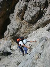 Via Normale Tofana di Mezzo - Ferrata Olivieri - Aglio - Tratto verticale