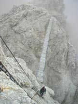 Via Normale Cristallo - Ferrata Ivano Dibona - Il ponte sospeso